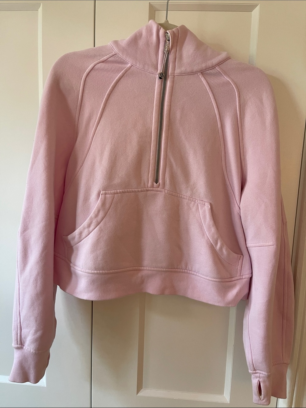 lululemon athletica Pale Pink Half-Zip Pullover Hoodie